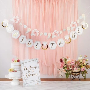Bride To Be Banner und Willkommensschild Brautdusche Hens Night Party Dekorationen