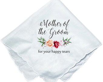 Pañuelo de boda para regalo de madre del novio para tus recuerdos de pañuelo de lágrimas felices