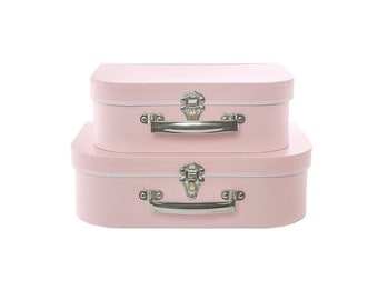 Lot de 2 coffrets cadeaux avec couvercle rose layette rangement souvenir baby shower