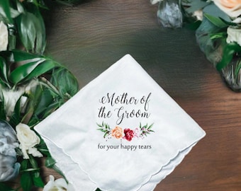 Mãe do noivo presente casamento lenço para suas lágrimas felizes lenço favores