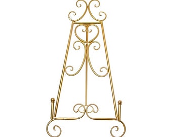 Wedding Easel Stand Gold Picture Display Lightweight Metal For Table 23 x 46cm