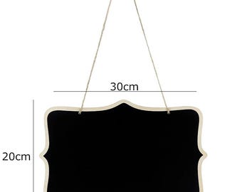 Hanging Chalkboard Blackboard Message Sign Wooden Rustic Wedding Decorations