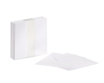 Square Envelopes x50 White 11cm x 11cm For Wedding RSVP Cards