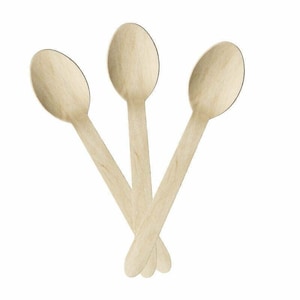 100pcs Wooden Spoons Disposable Cutlery Bulk Set Eco Party Catering Supplies