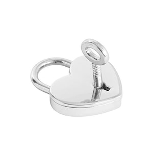 Silver Heart Padlock with Key Love Shape Lock For Wishing Well Luggage Suitcase