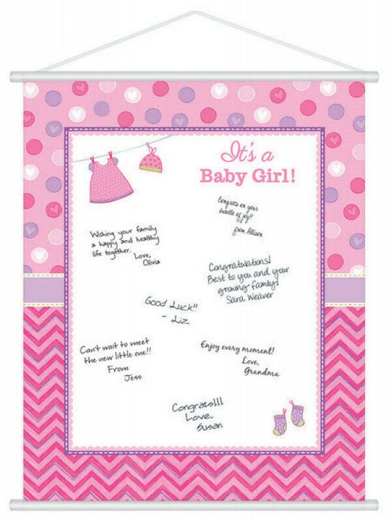 Buy Baby Shower Guest Book It's a Girl Wishes Memory Keepsake