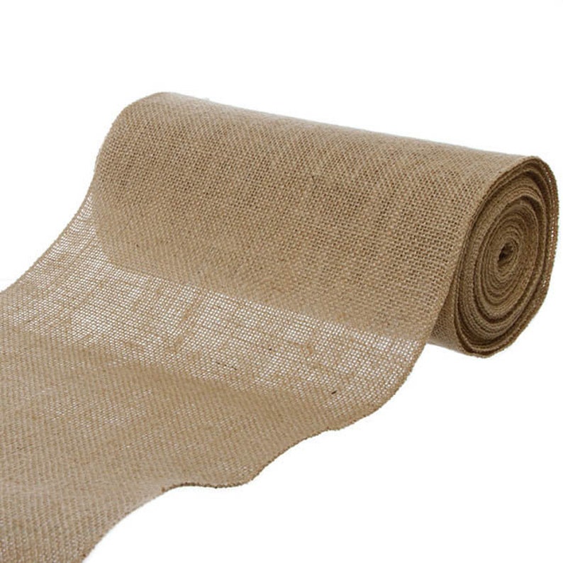 Jute Table Runner Burlap Hessian Roll 25cm x 10m Natural Fabric Material Cloth image 1