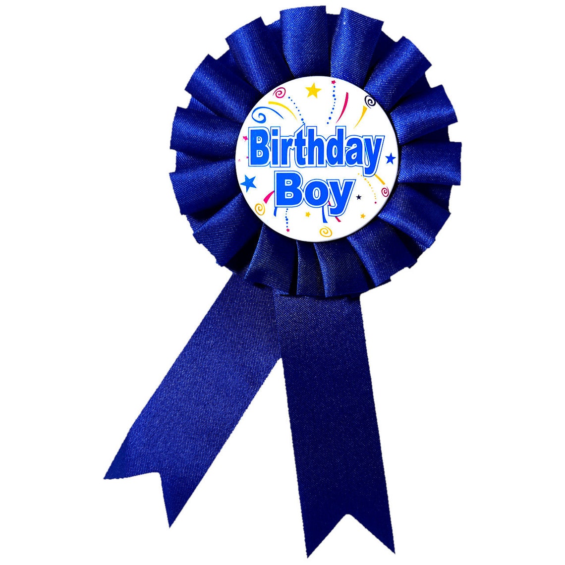 Happy Birthday Badge Boy Gift Blue Party Decorations Supplies Favours ...