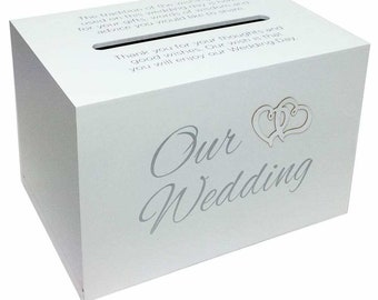 Our Wedding Wishing Well Card Box For Money Gift Holder