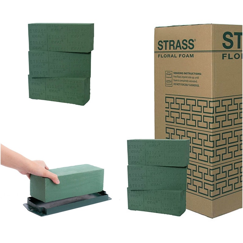 Oasis Floral Foam Bricks X4 Wet Wedding Flowers Block Florist Etsy