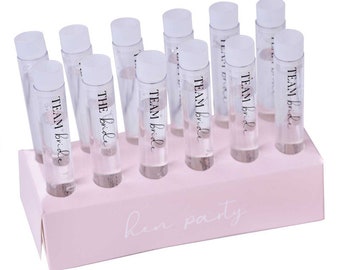 Team Bride Test Tube Shot Glasses Hens Night Party Drinking Supplies Decorations