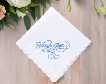 Bride Wedding Gift Something Blue Happy Tears Handkerchief Bridal Accessories