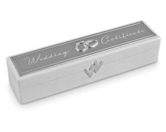 Wedding Certificate Holder Gift for Bride and Groom Marriage Keepsake