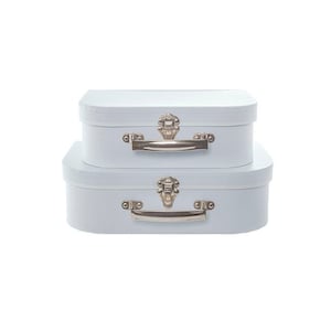 Lot de 2 coffrets cadeaux avec couvercle bleu poudré clair pour baby shower