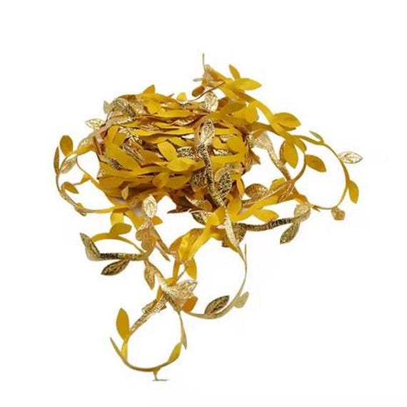 ANCLLO Nastro con foglie verde oliva da 15 m, per fai da te, artigianato, feste, matrimoni, decorazione della casa
