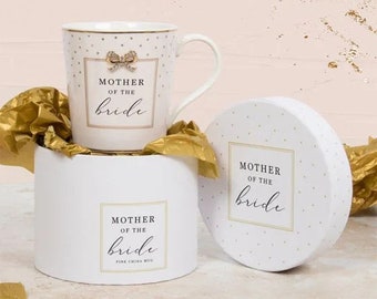 Mother of the Bride Gift Box Wedding Tea Cup Coffee Mug Bridal Party Favours