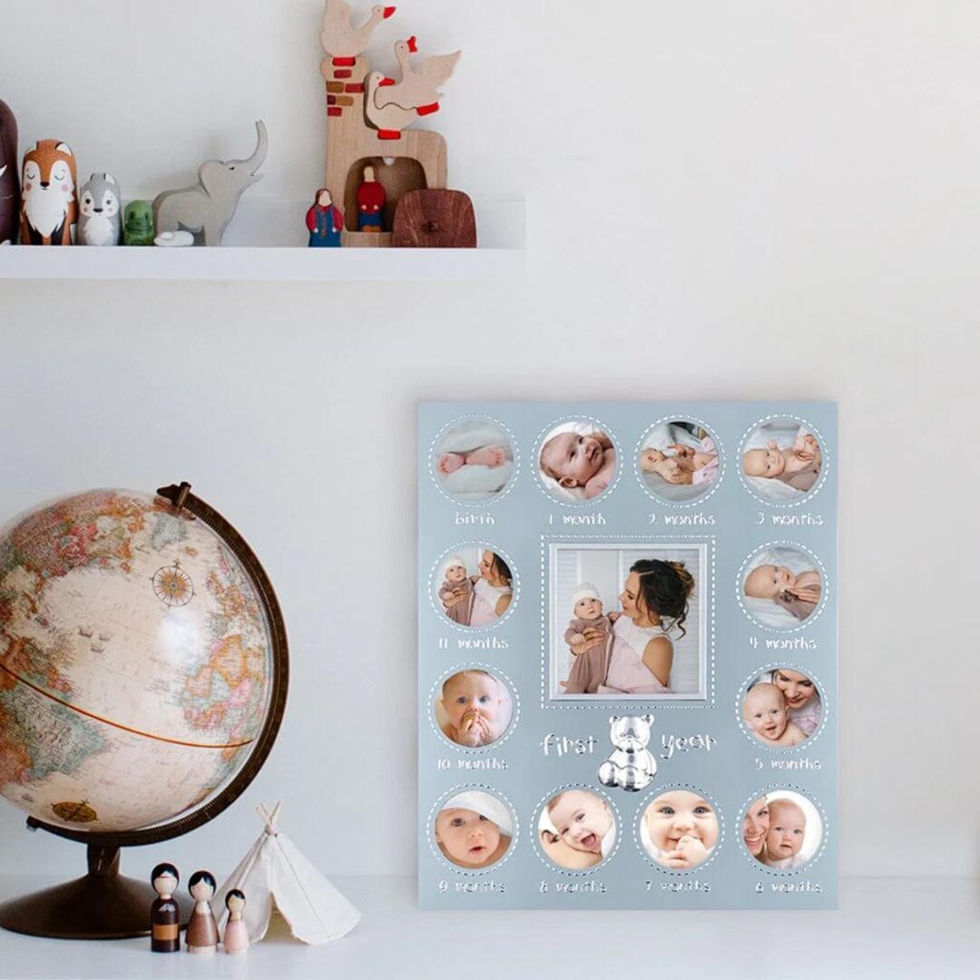 My First Year Baby Photo Frame Baby Picture Frames Album Baby Hand And Footprint Kit Keepsake Frame 1 12 Months Multi Picture Display Kit Gift For New~p96444149