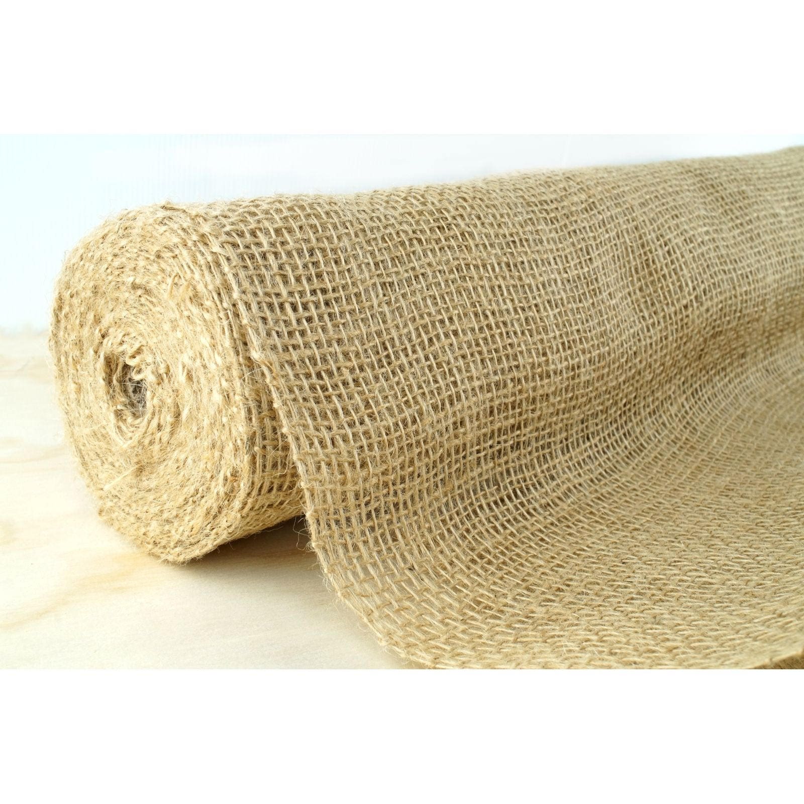  LPLND Tela de yute, tela de arpillera, tela natural de camino  de mesa de hessiano utilizada para hacer decoraciones navideñas, tela de  tapicería para sillas (5.2 ft) ancho (tamaño: 5.2 x