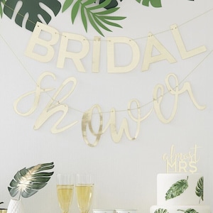 Bridal Shower Decorations Gold Bride To Be Banner Bunting Hens Night Party Sign