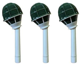Bouquet Holders x 3 Wedding Bride Flowers Bent Handle DIY Wet Bridal Floral Foam
