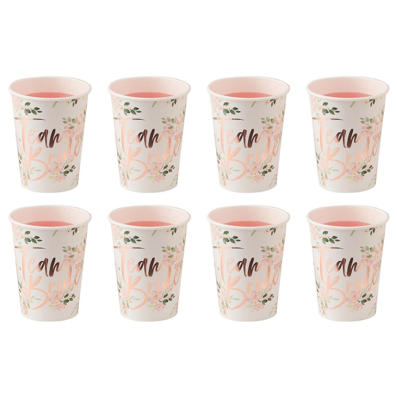 Xo, Fetti Era‘s Party Weiße Pappbecher 24 Stück – 340 Ml, Mit Bunten Symbolen, Für Konzerte, Junggesellinnenabschiede, Geburtstage