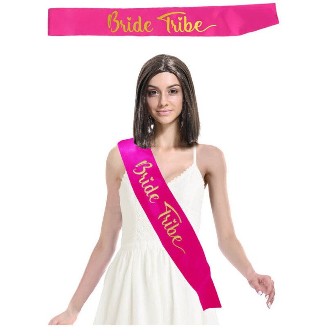 Team Bride Sash Hot Pink Bridal Shower Hens Night Party Bachelorette ...