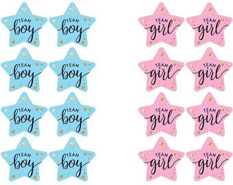 BLISSOM 80pcs Gender Reveal Stickers - Gold Foil Bunny Design, Removable & Waterproof For Baby Showers - View #5