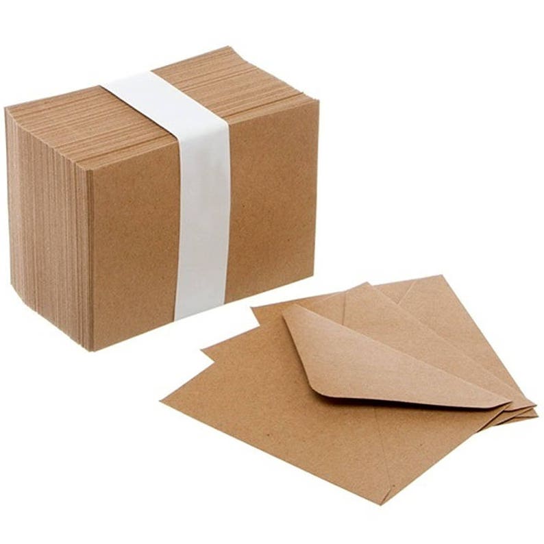 Mini Envelopes Small Kraft Brown 85mm x 110mm Wedding RSVP Etsy