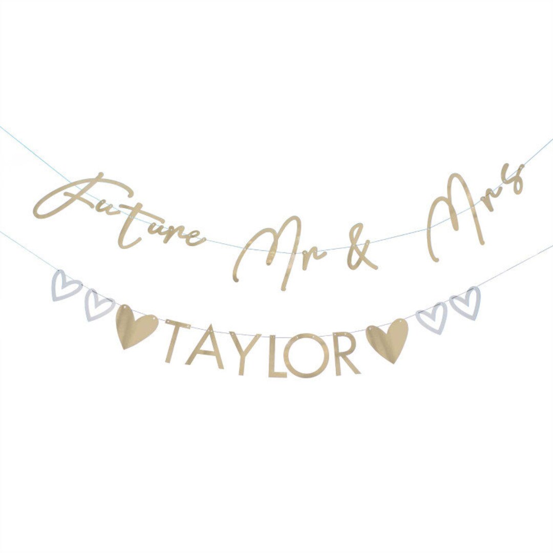Engagement Party Decorations Customisable Future Mr and Mrs Banner