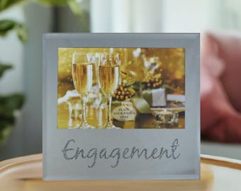 Engagement Gifts Photo Frame Picture Keepsake For Engaged Couple