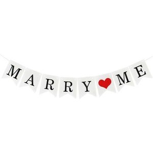 Will You Marry Me Sign Marriage Wedding Proposal Banner Engagement Party Decor