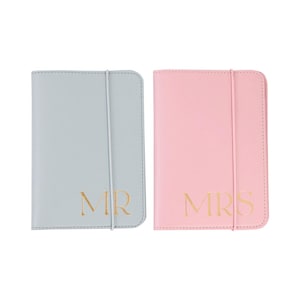 Funda para pasaporte, cartera, equipaje de viaje, regalo de boda para pareja, señor y señora