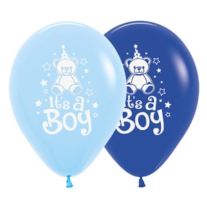 Baby Shower Decorations It&#39;s a Boy Blue Balloons x 6 Party Supplies For Helium