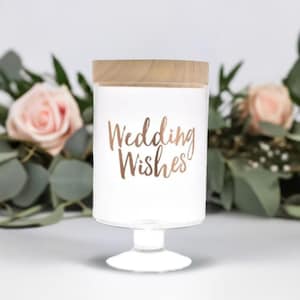 Hochzeitswünsche Glas – Gästebuch Alternative | Nur Glas, keine Karten enthalten