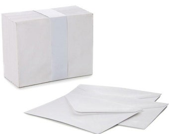 Mini Envelopes x50 Small White 85mm x 110mm For Wedding RSVP Cards