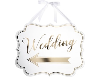 Wedding Signs Reception Ceremony Arrow Direction Directional Hanging Decorations