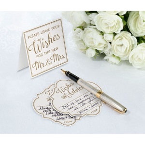 Tarjetas de deseos y consejos para la boda: libro de visitas alternativo para los novios