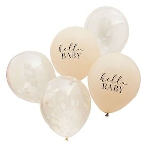 Baby Shower Decorations Unisex Cloud Confetti Balloons For Helium Arch