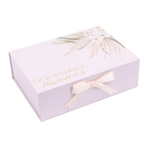 Wedding Keepsake Box Gift Photos Memory Storage for Bride and Groom Couple