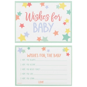 Libro de visitas para baby shower, tarjetas de predicción de deseos, 24 juegos de fiesta con recuerdos