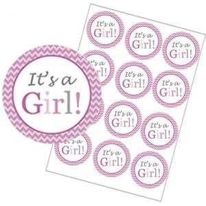 Baby Girl Stickers, New Baby Printable Bullet Journal Stickers, ITS A GIRL  Png for Craft Projects, Scrapbooking 