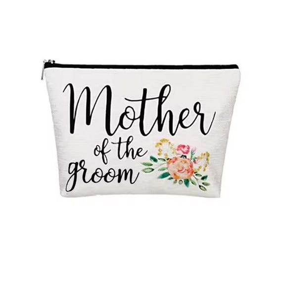 Mother of the Groom Gift Makeup Bag for Wedding Day Bridal Party