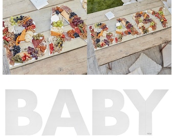 Baby Shower Party Grazing Board Letters Table Decorations Dessert Food Display