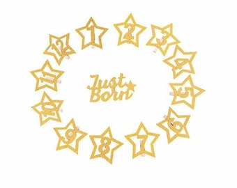 First Birthday Decorations Photo Banner 1st Year 12 Months Party Girl Boy