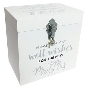 Hochzeit gut wünschen für Mr und Mrs Card Box für Geldgeschenkhalter