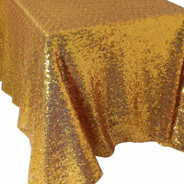 Sequin Table Cloth Gold 1m x 1.5m Wedding Sparkly Glitter Backdrop Party Decor