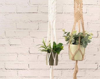 Macrame Plant Hanger 105cm Pot Holder Rope Planter Basket Hanging Decor