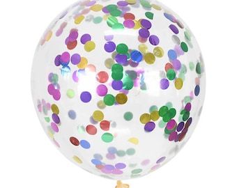 Confetti Balloons x 5 Multicoloured Birthday Party Decorations Wedding Engagement