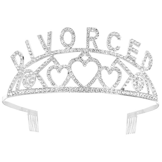 Divorce Party Tiara Silver Metal Funny Divorced Gift Decorations Supplies