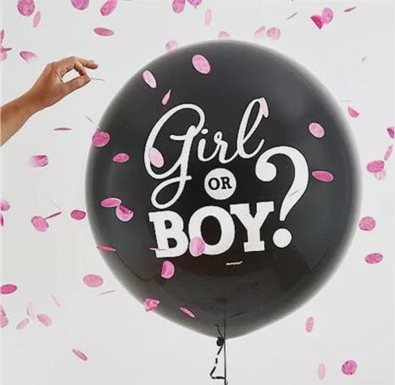 Globos De Revelación De Género "It's A..." Plateados - Anagrama Llenos De Aire, Personaliza Con Niño O Niña